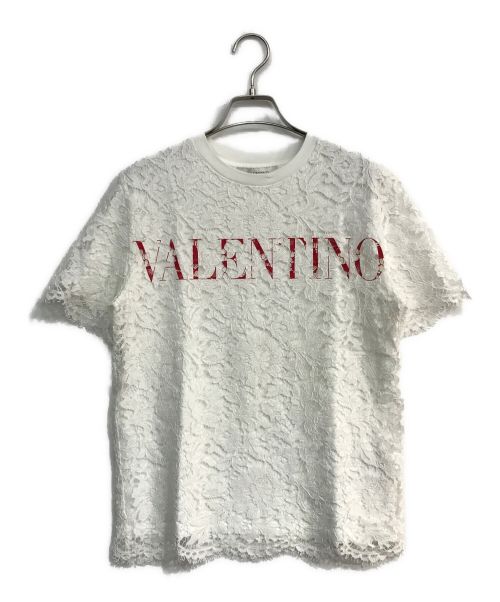 VALENTINO（ヴァレンティノ）VALENTINO (ヴァレンティノ) レースTシャツ ホワイト サイズ:Sの古着・服飾アイテム