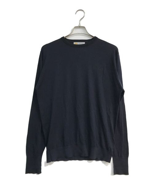 JOHN SMEDLEY（ジョンスメドレー）JOHN SMEDLEY (ジョンスメドレー) FRAGMENT DESIGN (フラグメントデザイン) SEQUEL (シークエル) FRGMT JS LH-S ネイビー サイズ:Lの古着・服飾アイテム