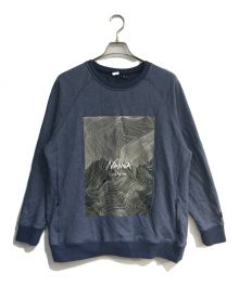 NANGA（ナンガ）の古着「HYBRID CONTOUR MAP LOGO SWEATSHIRT　NAG-S22-CS11」｜ブルー