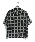 Needlesニードルズ）の古着「S/S Cowboy One-Up Shirt-Papillon Plaid　MR180」｜ブラック×ホワイト