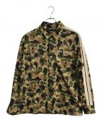 Palm Angelsパーム エンジェルス）の古着「CAMOUFLAGE TRACK SHIRT　PMGA104F21FAB005」｜オリーブ