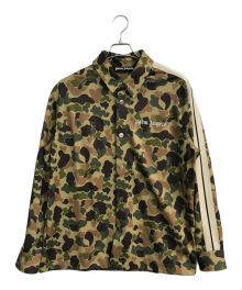 Palm Angels（パーム エンジェルス）の古着「CAMOUFLAGE TRACK SHIRT　PMGA104F21FAB005」｜オリーブ