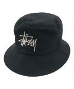 stussyステューシー）の古着「バケットハット」｜ブラック