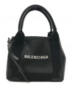 BALENCIAGAバレンシアガ）の古着「ネイビーカバスXS トートバッグ　390346　オールレザー」｜ブラック