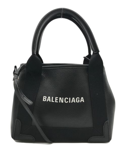 BALENCIAGA（バレンシアガ）BALENCIAGA (バレンシアガ) ネイビーカバスXS トートバッグ　390346　オールレザー ブラック サイズ:-の古着・服飾アイテム