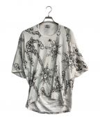 Vivienne Westwood manヴィヴィアン ウェストウッド マン）の古着「スカルプリントTシャツ　VW-M1-86446　総柄」｜ホワイト