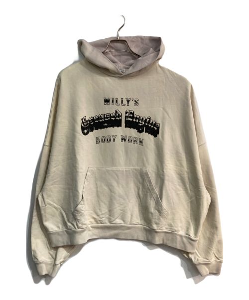 WILLY CHAVARRIA（ウィリーチャバリア）WILLY CHAVARRIA (ウィリーチャバリア) GREASED ENGINE BUFFALO HOODIE ベージュ サイズ:Lの古着・服飾アイテム