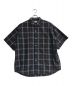 STEVEN ALAN（スティーブンアラン）の古着「RETRO/CHECK REGULAR COLLAR SHORT SLEEVE SHIRT　8116-218-0284　LOOSE FIT　」｜ブルー×ブラウン