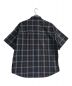 STEVEN ALAN (スティーブンアラン) RETRO/CHECK REGULAR COLLAR SHORT SLEEVE SHIRT　8116-218-0284　LOOSE FIT　 ブルー×ブラウン サイズ:L：7000円