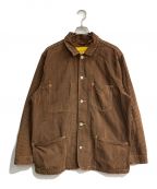 LEVI'S REDリーバイス レッド）の古着「カバーオール　PC9-A0146-0002　エンジニアドコート　ストライプ」｜ブラウン