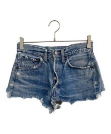 LEVI'S（リーバイス）の古着「デニムショーツ 501BIGEカットオフ ボタン裏2 足長R Vステッチ ポケット裏シングル」｜インディゴ