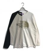 THE NORTHFACE PURPLELABELザ・ノースフェイス パープルレーベル）の古着「High Bulky Jersey L/S Logo Tee　NT3205N」｜ホワイト×ブラック