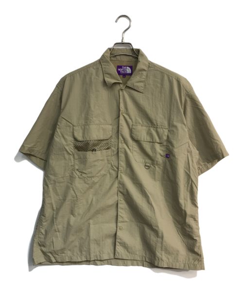 THE NORTHFACE PURPLELABEL（ザ・ノースフェイス パープルレーベル）THE NORTHFACE PURPLELABEL (ザ・ノースフェイス パープルレーベル) Lounge Field H/S Shirt　NT3116N ベージュ サイズ:Lの古着・服飾アイテム