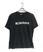 ALL SPORTオールスポーツ）の古着「プリントTシャツ　MTV jackass」｜ブラック