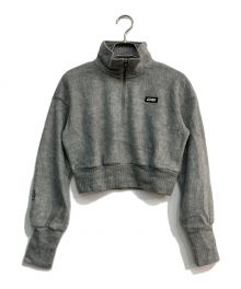 CPG GOLF（シーピージー ゴルフ）の古着「シャギータッチショート丈プルオーバー　1109-22208　ハーフジップニット」｜グレー