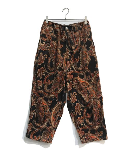 TBPR（タイトブース プロダクション）TBPR (タイトブース プロダクション) paisley velor balloon pants　ペイズリー柄　バギーパンツ　22SS ブラック サイズ:Mの古着・服飾アイテム