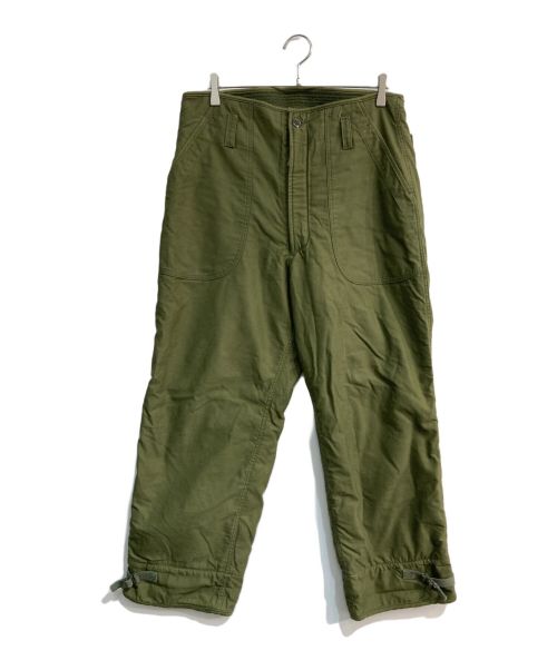 US ARMY（ユーエスアーミー）US ARMY (ユーエスアーミー) A-2 DECK TROUSERS　8415-01-013-4835　70s 79年会計　デッキパンツ　GRIPPERジッパー オリーブ サイズ:M(31-34)の古着・服飾アイテム