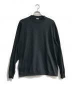 H BEAUTY&YOUTHエイチ ビューティー&ユース）の古着「MELLOW COTTON MOCK NECK TOPS　モックネックカットソー　1212-299-7809」｜グレー