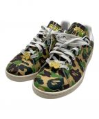 adidas×BAPE A BATHING APEアディダス×）の古着「STAN SMITH ABC CAMO　IG8949」｜オリーブ