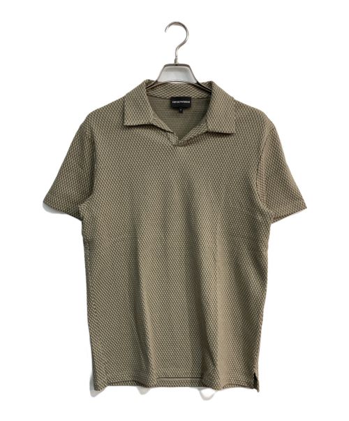 EMPORIO ARMANI（エンポリオアルマーニ）EMPORIO ARMANI (エンポリオアルマーニ) ニットポロシャツ　6R1F7P 1J7HZ ベージュ サイズ:Sの古着・服飾アイテム