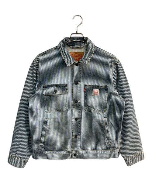 LEVI'S（リーバイス）LEVI'S (リーバイス) サンライズトラッカージャケット　A4820-0007 ネイビー×ホワイト サイズ:Sの古着・服飾アイテム