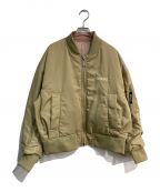 MILK FED.ミルクフェド）の古着「REVERSIBLE MA-1 FLIGHT JACKET　103233021006」｜ピンク×カーキ