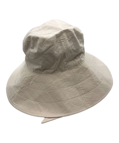 kijima takayuki（キジマタカユキ）KIJIMA TAKAYUKI (キジマタカユキ) Cotton linen slab bucket hat　W-221023 アイボリー サイズ:Lの古着・服飾アイテム