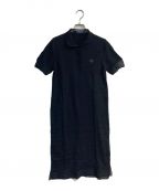 FRED PERRYフレッドペリー）の古着「Sheer Trim Knitted Shirt Dress　 D6154」｜ブラック