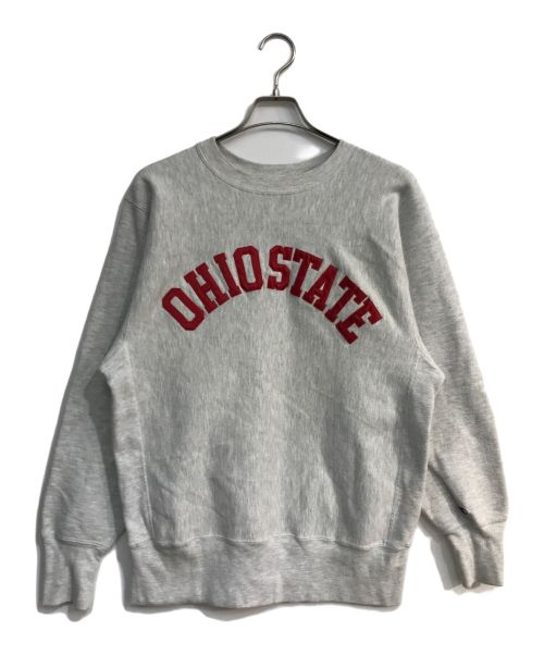 Champion（チャンピオン）Champion (チャンピオン) リバースウィーブスウェット　90s 刺繍タグ OHAIO STATE グレー サイズ:Lの古着・服飾アイテム