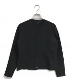 theoryセオリー）の古着「Wooster Crepe Knit Fitted Cardi　01-3403719」｜ブラック