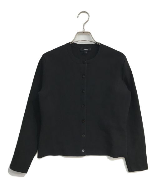 theory（セオリー）theory (セオリー) Wooster Crepe Knit Fitted Cardi　01-3403719 ブラック サイズ:Sの古着・服飾アイテム