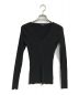 theory（セオリー）の古着「Wooster Crepe Knit Vneck Rib PO　01-4101716」｜ブラック