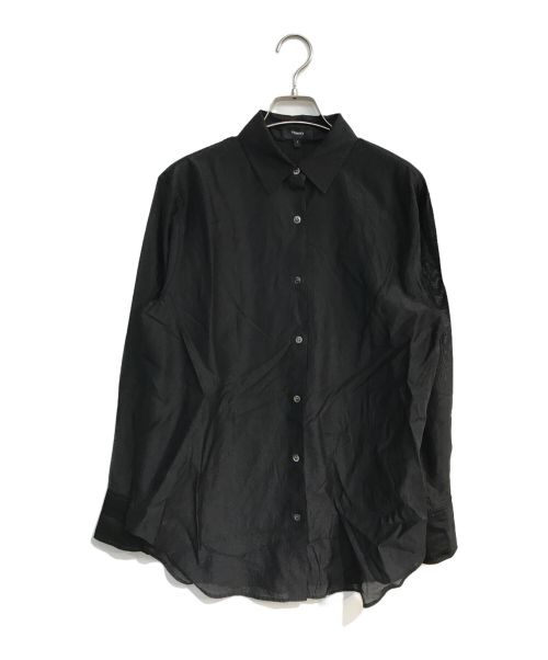 theory（セオリー）theory (セオリー) Sheer Shirting BF Shirt　01-4208210 ブラック サイズ:Sの古着・服飾アイテム