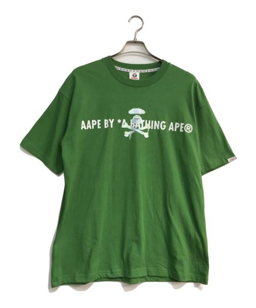 Aape BY A BATHING APE（エーエイプ バイ アベイシングエイプ）Aape BY A BATHING APE (エーエイプ バイ アベイシングエイプ) AAPE TEE　AAPTEM1454XM グリーン サイズ:Ｌの古着・服飾アイテム