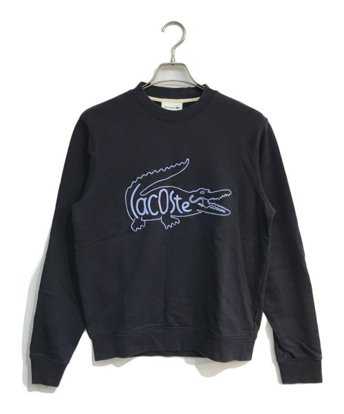 LACOSTE（ラコステ）LACOSTE (ラコステ) ビッグロゴ刺繍クルーネックスウェット　SH0053L ネイビー サイズ:Mの古着・服飾アイテム