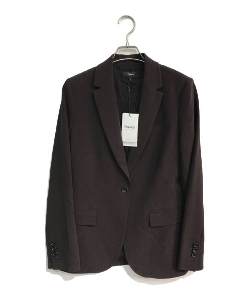 theory（セオリー）theory (セオリー) テーラードジャケット Admiral Crepe Staple Blazer B　014304101 ブラウン サイズ:2 未使用品の古着・服飾アイテム