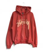 stussyステューシー）の古着「VENUS ZIP HOODIE　Z4000SZS23」｜レッド