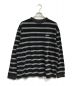 Lafayette（ラファイエット）の古着「MULTI STRIPED VELOUR L/S TEE　LA230105」｜ブラック