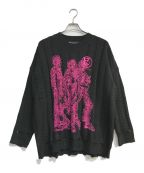 a good bad influenceアグッドバッドインフルエンス）の古着「rs damaged knit」｜ブラック