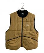 stussyステューシー）の古着「PRIMALOFT QUILTED VEST　115615」｜ブラウン