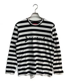 SUPREME（シュプリーム）の古着「Medium Stripe L/S Tee 16AW 」｜ホワイト×ブラック