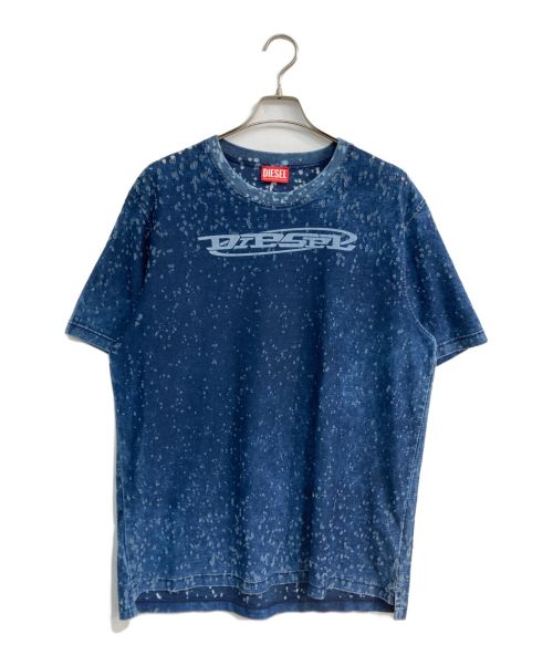 DIESEL（デイーゼル）DIESEL (ディーゼル) T-Just-Slits-N15 Tシャツ　T-JUST-SLITS-N15 ブルー サイズ:XLの古着・服飾アイテム