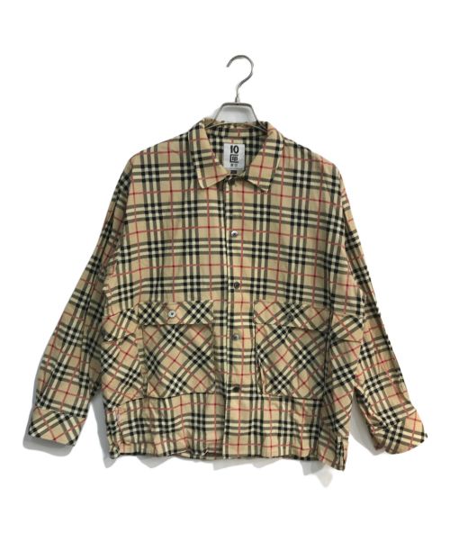 TENBOX（テンボックス）TENBOX (テンボックス) チェックシャツ ベージュ サイズ:Lの古着・服飾アイテム