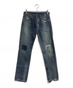 LEVI'S VINTAGE CLOTHINGリーバイス ビンテージ クロージング）の古着「リペア加工デニムパンツ　501XX　47501-0083」｜ライトインディゴ