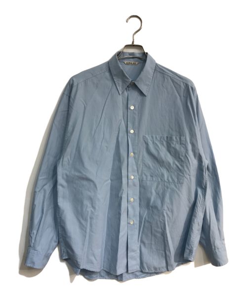 AURALEE（オーラリー）AURALEE (オーラリー) WASHED FINX TWILL BIG SHIRT　A24SS02TN ブルー２ サイズ:4の古着・服飾アイテム