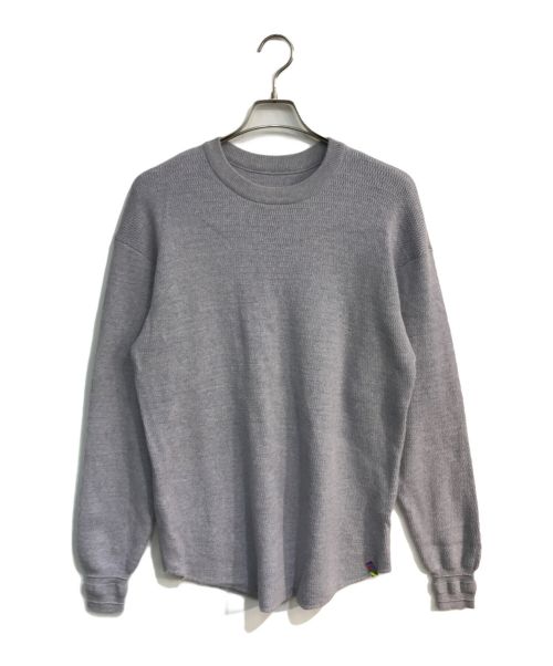 is-ness（イズネス）is-ness (イズネス) EXTRA FINE MERINO WOOL THERMAL T-SHIRT　1003AWCS01 グレー サイズ:Mの古着・服飾アイテム