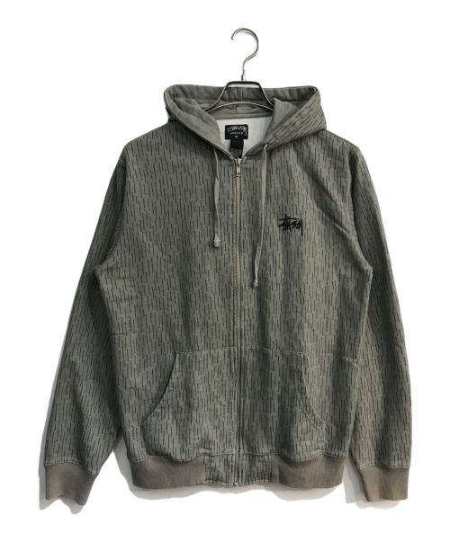 stussy（ステューシー）stussy (ステューシー) ジップパーカー オリーブ サイズ:Mの古着・服飾アイテム