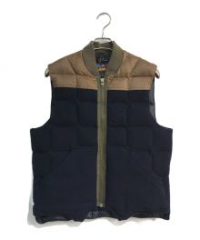 Eddie Bauer×NIGEL CABOURN（エディーバウアー×ナイジェルケーボン）の古着「ダウンベスト」｜ネイビー×ブラウン