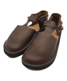 AURORA SHOES（オーロラシューズ）の古着「Tストラップレザーシューズ　west indian」｜ブラウン