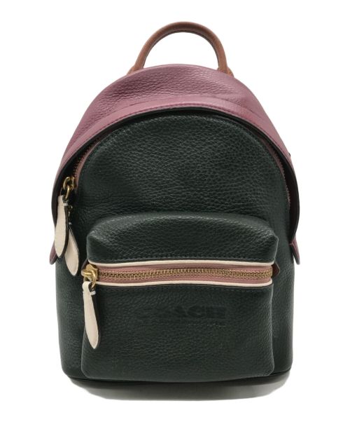 COACH（コーチ）COACH (コーチ) チャーター バックパック C5286 オリーブ×エンジ サイズ:-の古着・服飾アイテム